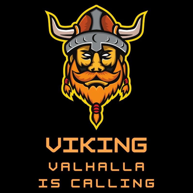 Cartoon Viking - Valhalla is Calling