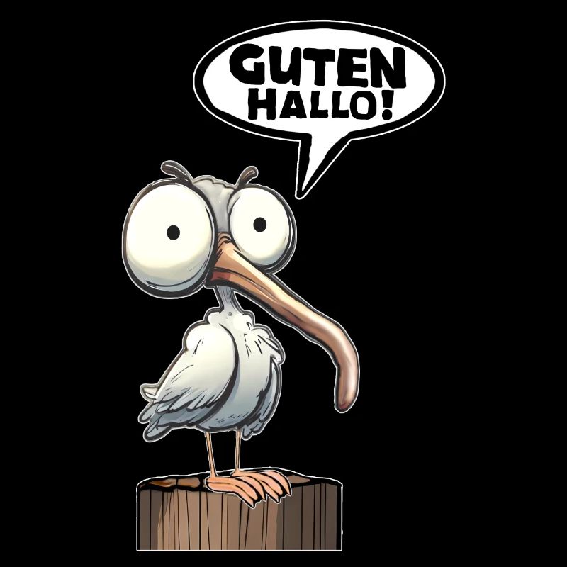 Seagull Speech Bubble Good Hello Funny Saying