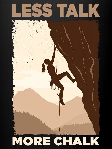 Climber Silhouette Motivational Design