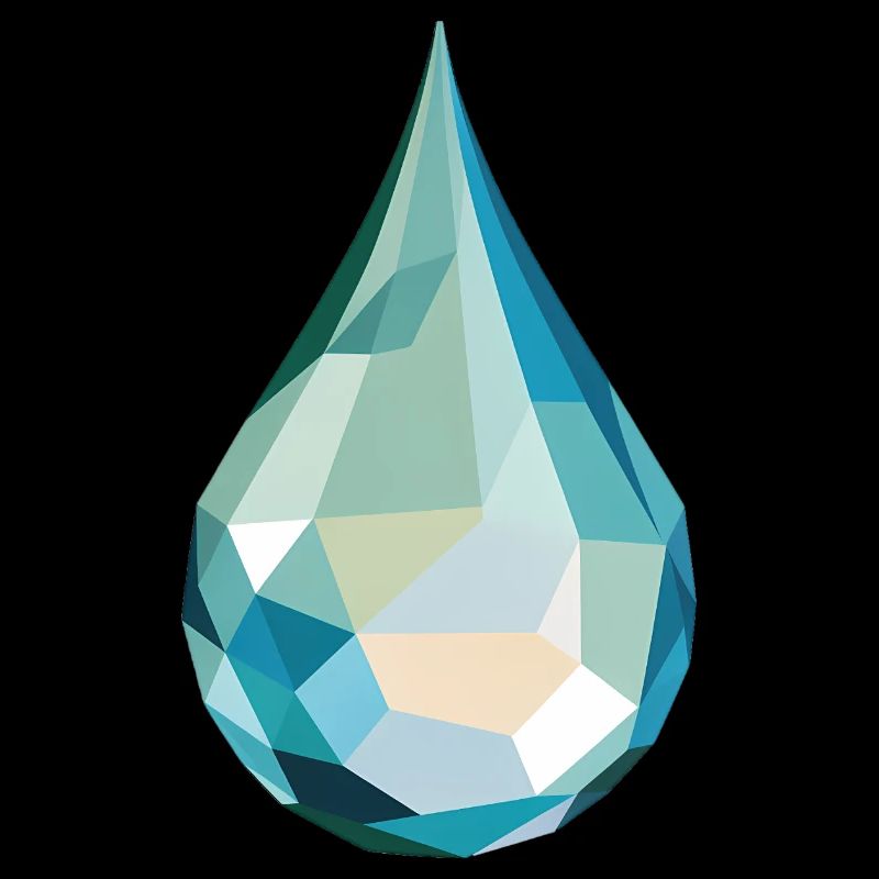Goutte d’eau - Logo Low Poly cool