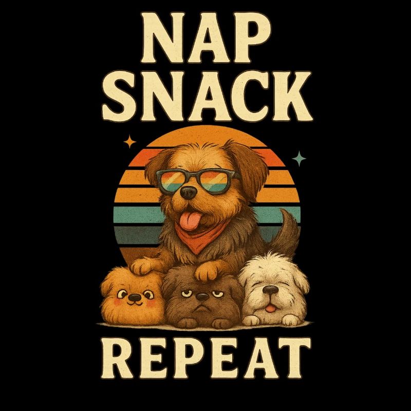 Nap Snack Repeat: Dog Sunset
