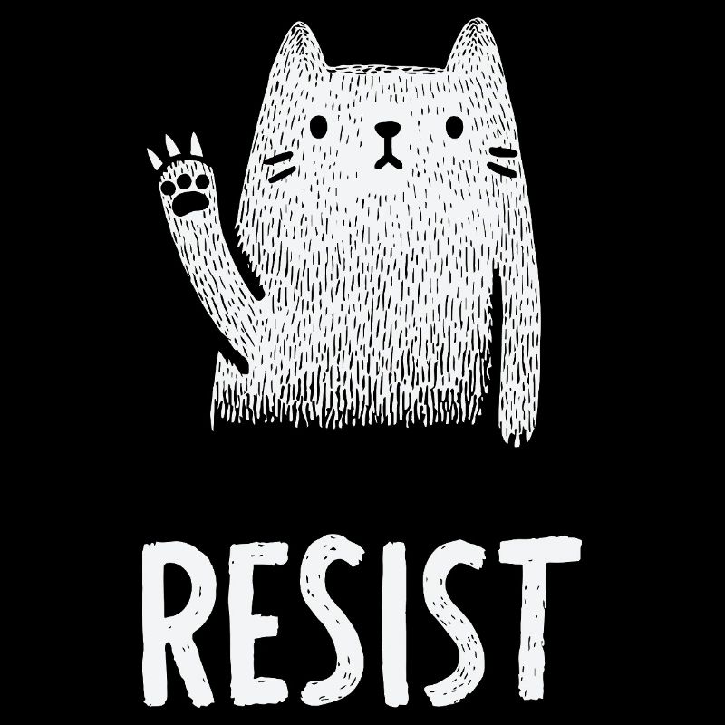 Illustration du chat blanc ondulant