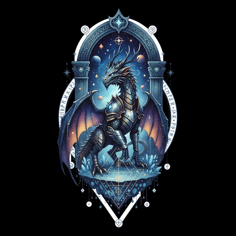 Sternenbogen Drache im Mondlicht