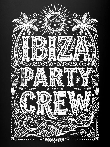 Équipe de fête à Ibiza