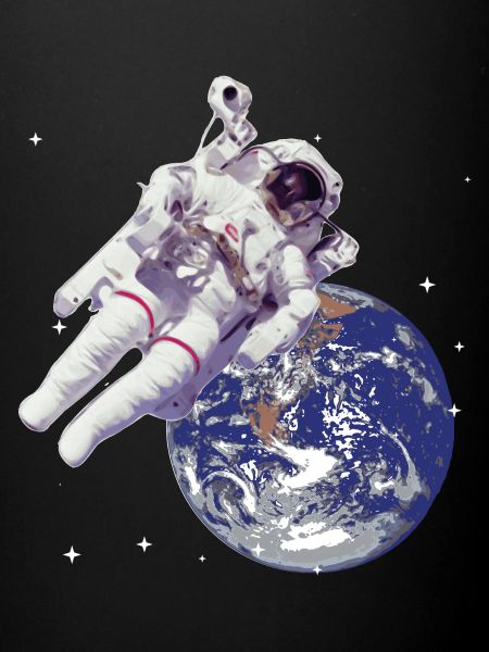 Astronaute dans l'espace