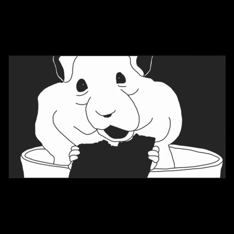 Mignon hamster avec biscuit