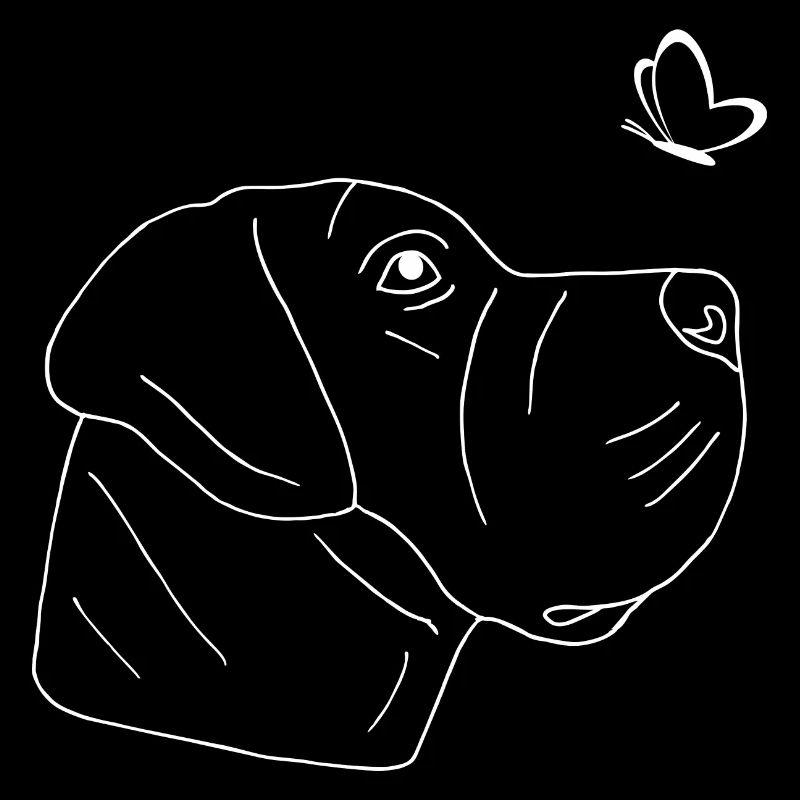 Deutsche Dogge mit Schmetterling