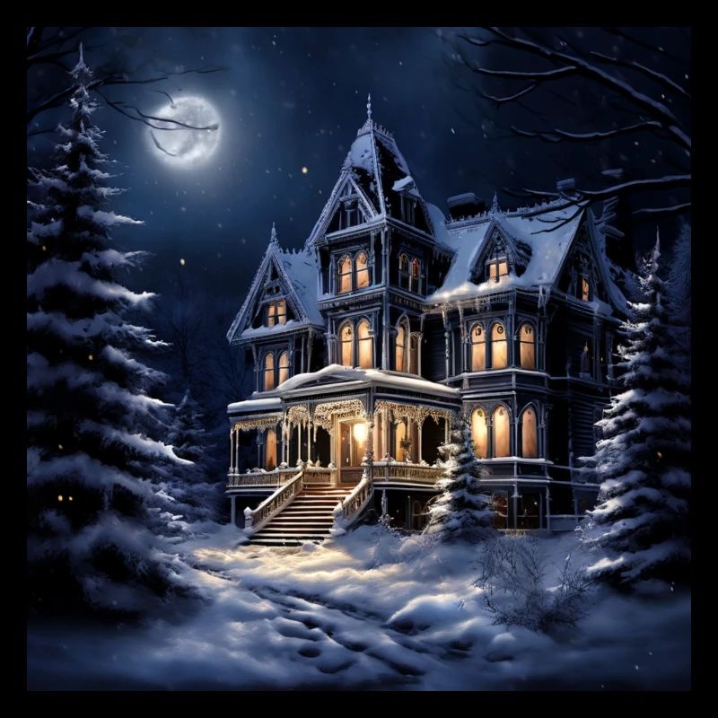 Conception de maison enneigée