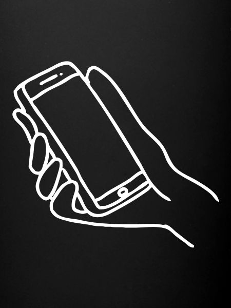 Main de smartphone