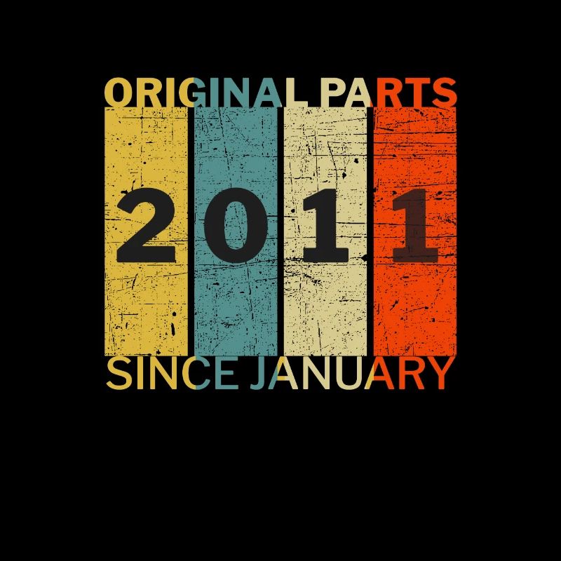 Né en janvier 2011 Drôle d’anniversaire Retro Citation