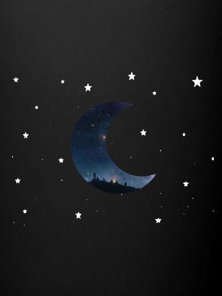 lune et étoiles