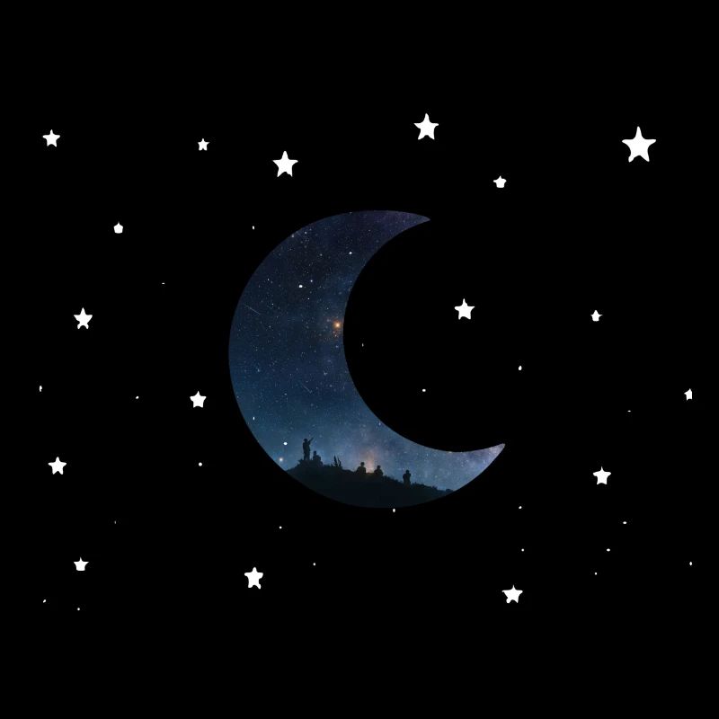 lune et étoiles