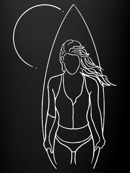 Surfeuse hawaïenne