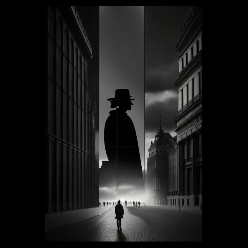 berlin black white siluette