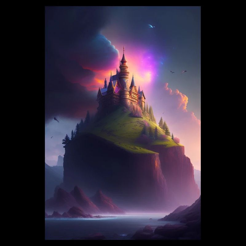 Château pendant une tempête