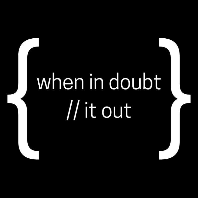 When in doubt, comment it outt white