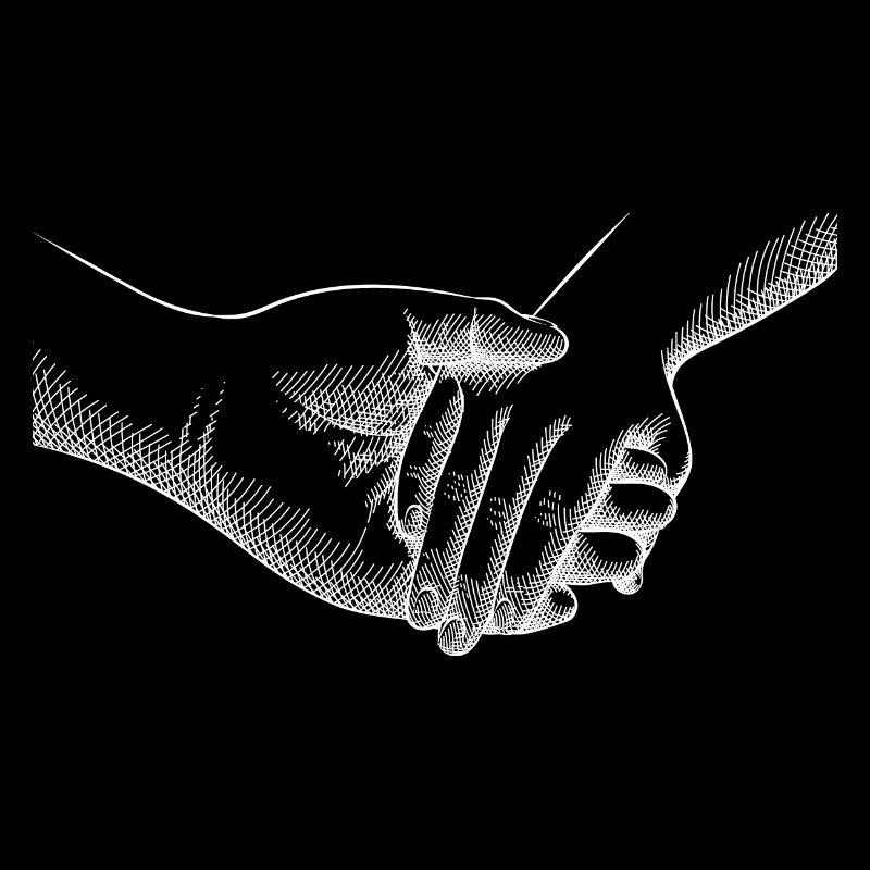 Hands Holding Love Couple Sketch