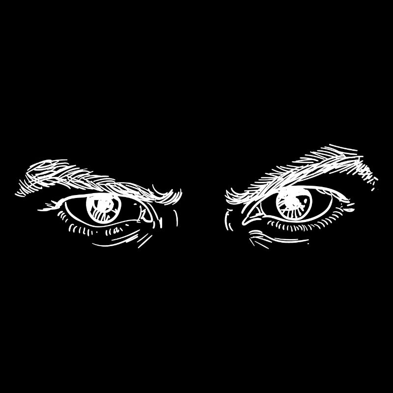 ärgerliche Augen