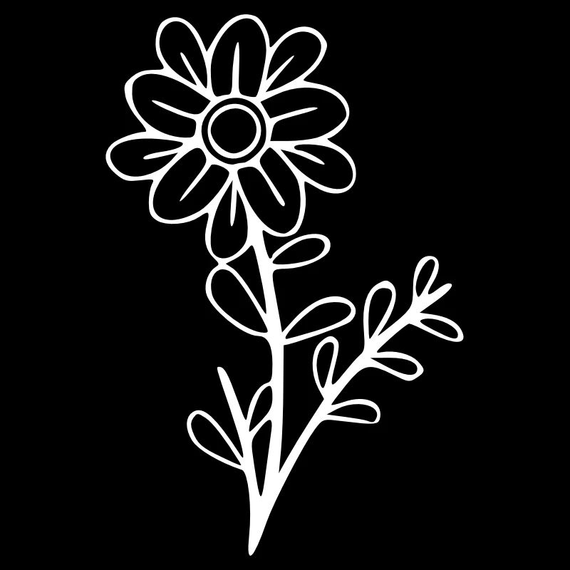 Flower drawing nature sketch white