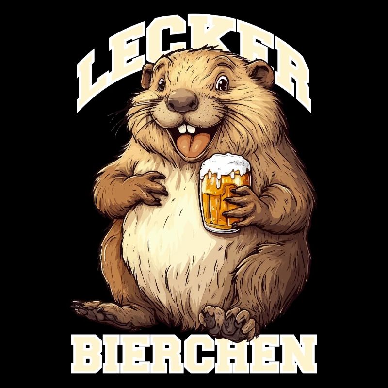 Lecker Bierchen X Biber mit Bier lustiges