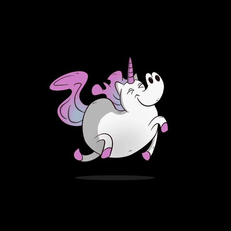 Unicorn / Einhorn - dick und glücklich