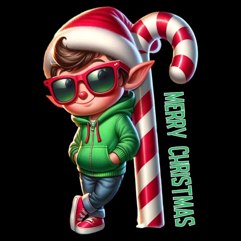 Joyeux Noël Cool Elf Design Canne de Candy