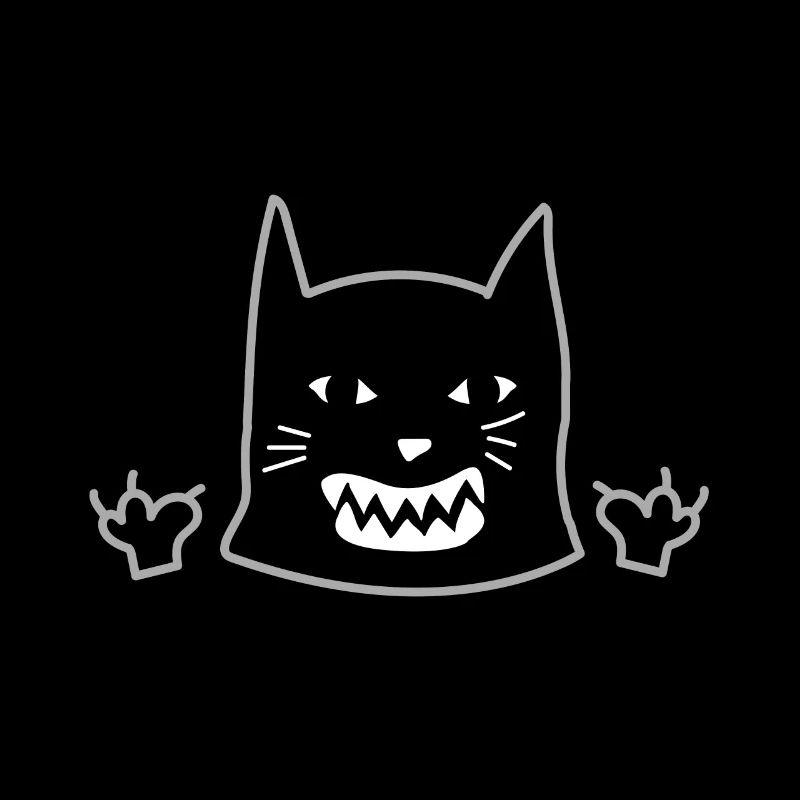 Chat effrayant en noir