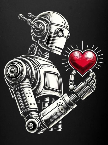 Robot avec un cœur