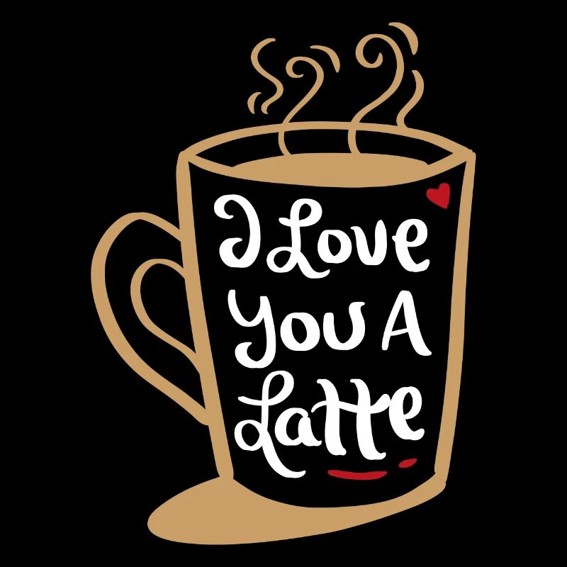 Ich liebe dich ein Latte Funny Valentines Wortspiel Geschenk