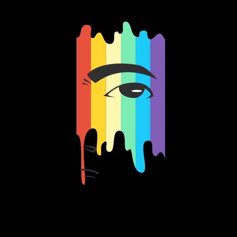 Visage arc-en-ciel LGBT