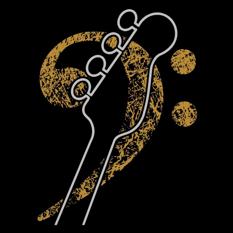 Clé de basse, clé de basse, distre de guitare basse