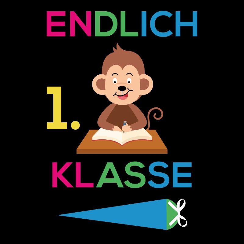 Einschulung 1. Klasse Affe Schule