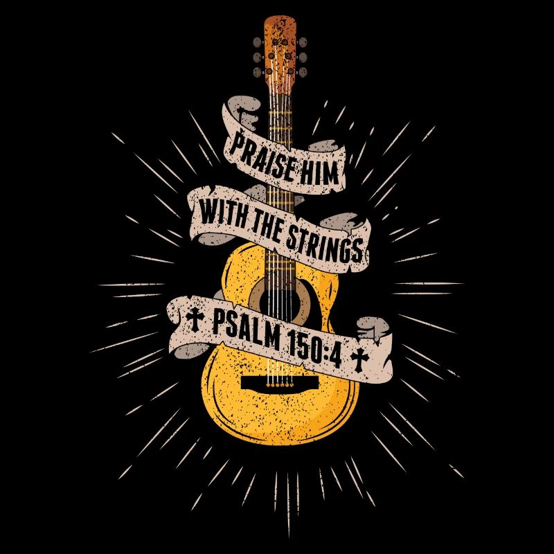 Praise Him With The Strings Jesus Acoustic Guitar
