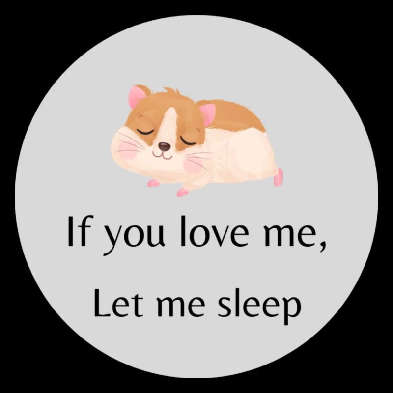 Funny saying with sleeping hamsters