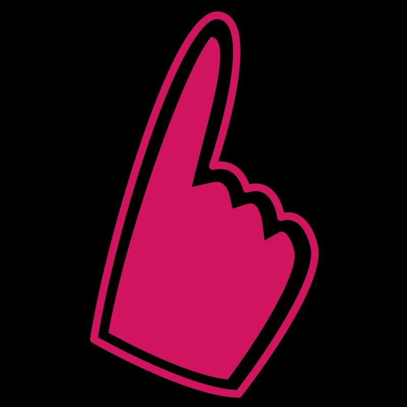 oversized baseball simple hand pointing up