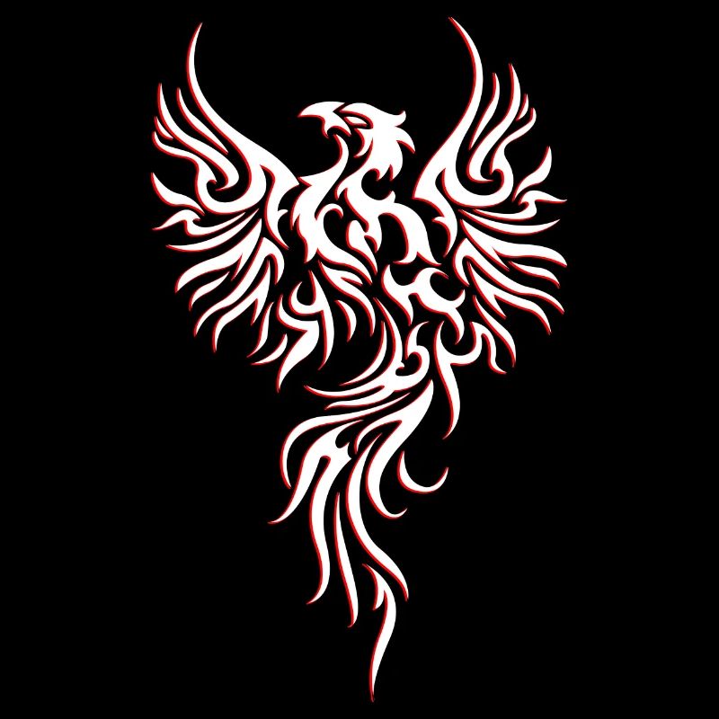 Phoenix Tribal Pattern Tattoo Art