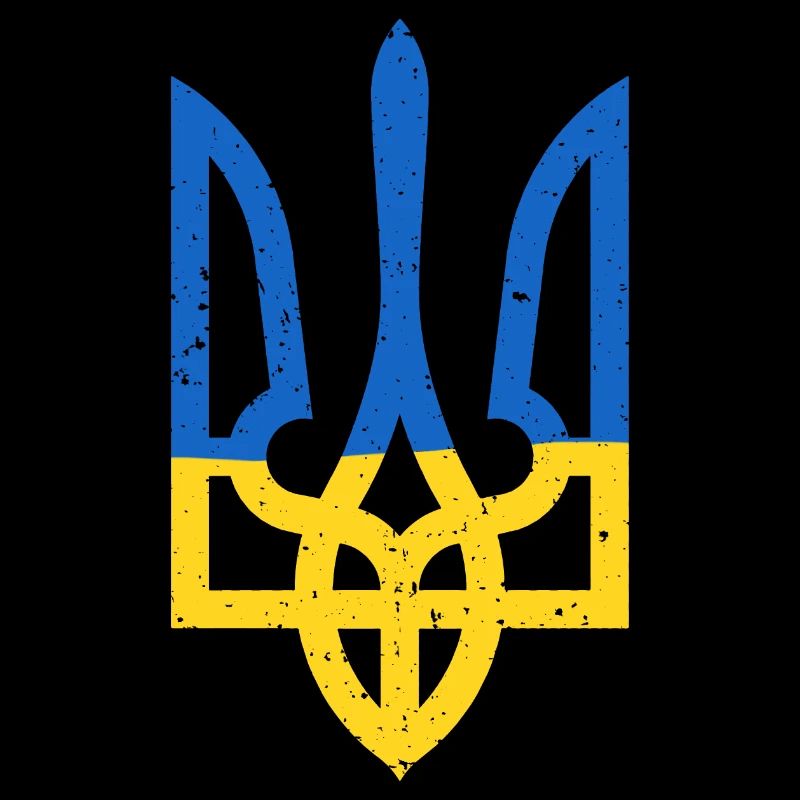 trident du drapeau ukrainien