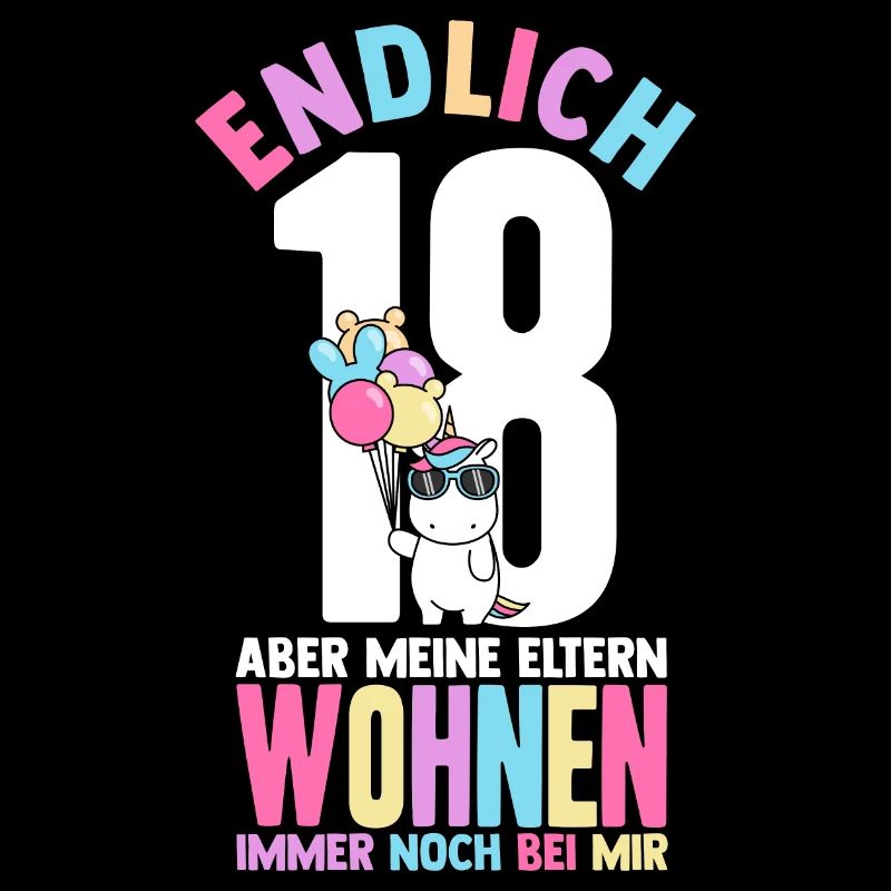 Endlich 18 Geburtstag Party Feiern Geschenk Geburt
