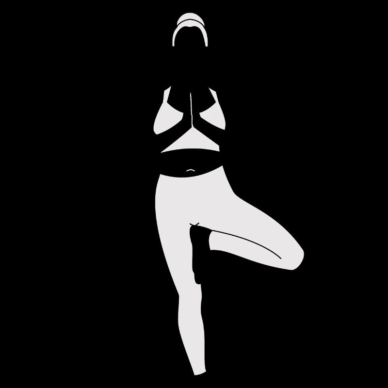 Yoga Tree Pose, blanc