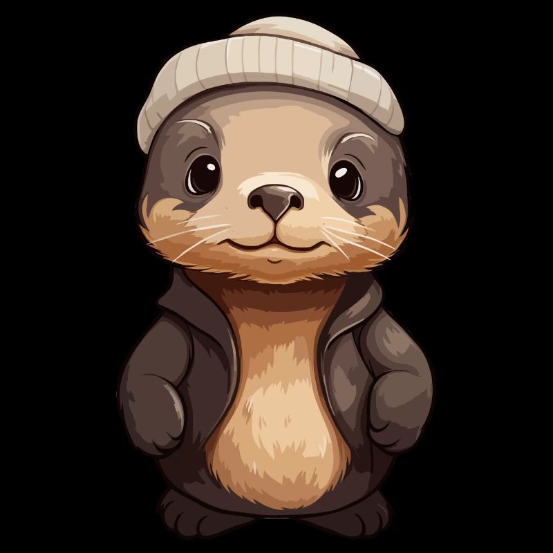 Otter with hat - Comic Otter