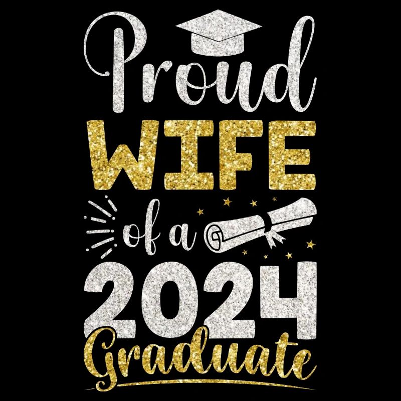 Stolze Frau eines Uni Absolventen 2024 Student
