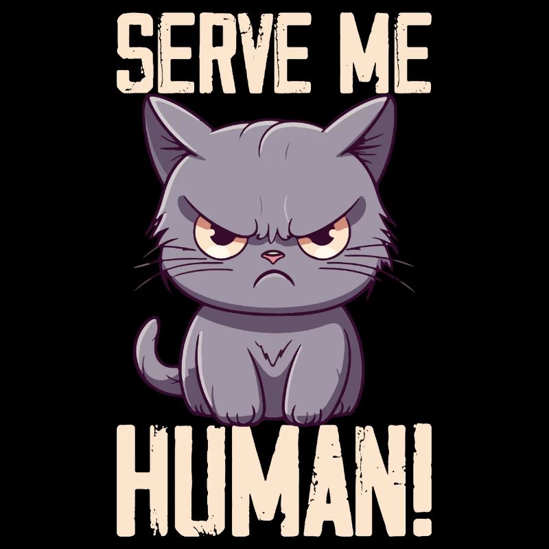 Serve Me Human Süße Katze