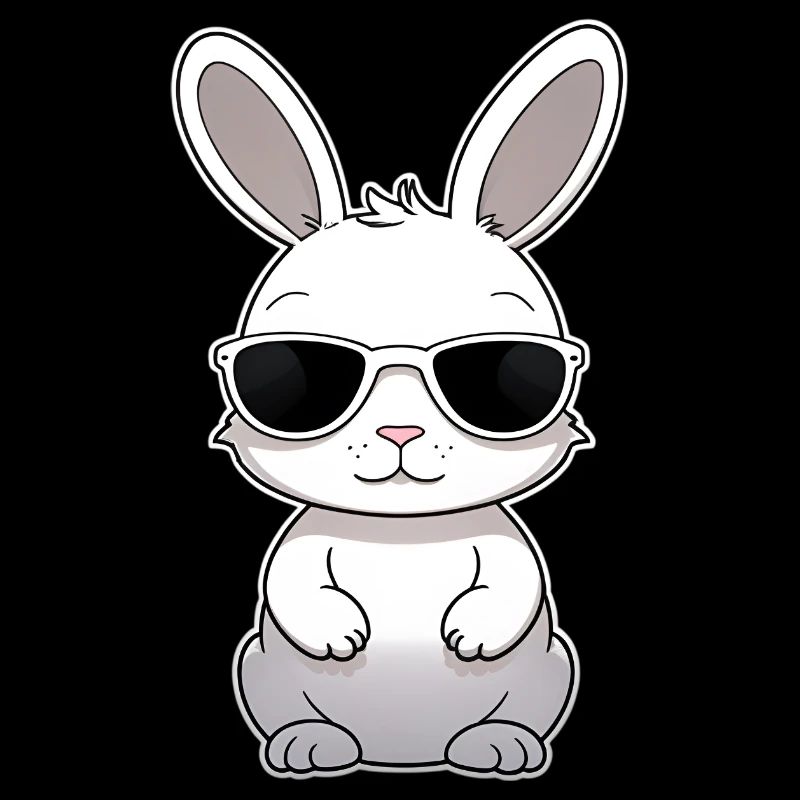 Lapin cool avec des lunettes de soleil