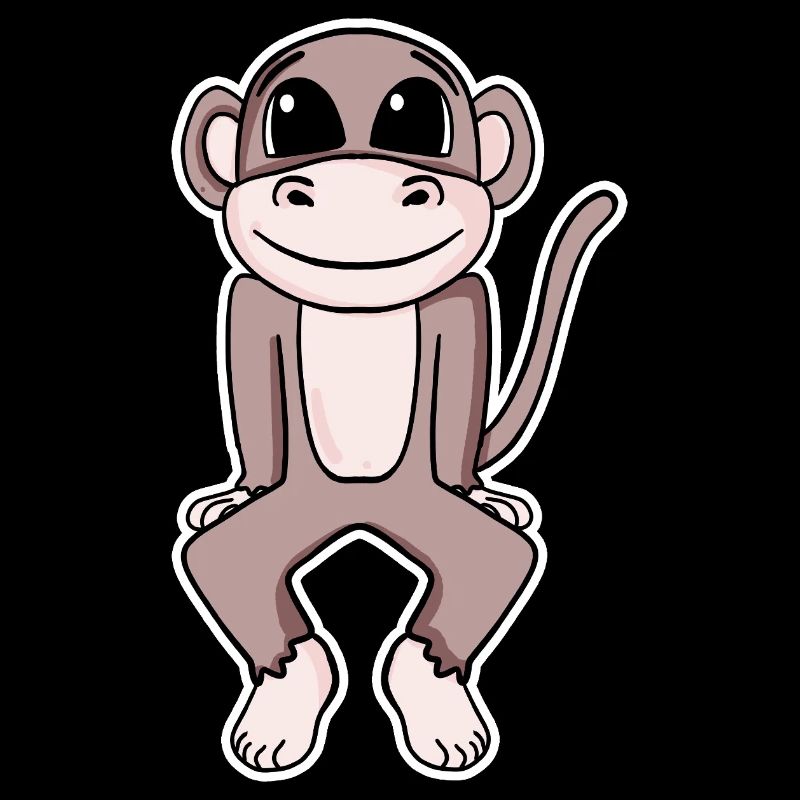 Cute monkey illustration