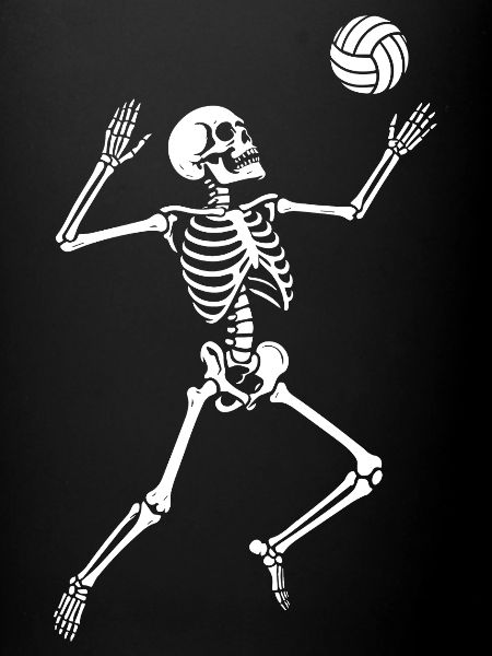 Silhouette de volley-ball skeleton
