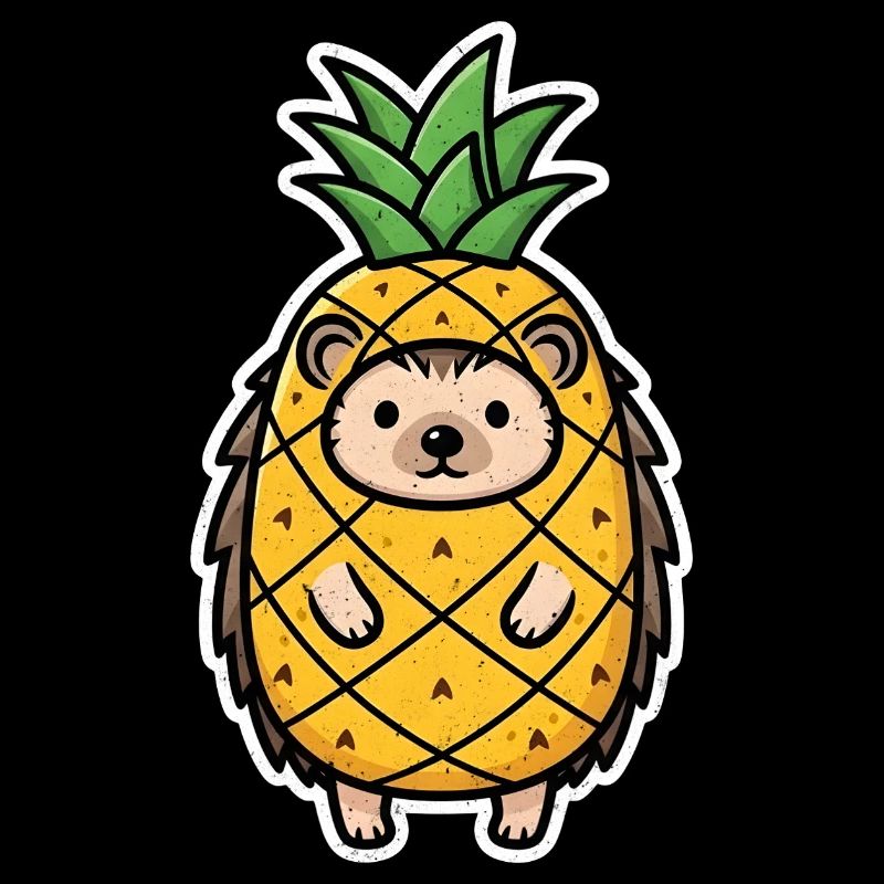 Pineapple Hedgehog Mascot Hedgehog in Pineapple Costume