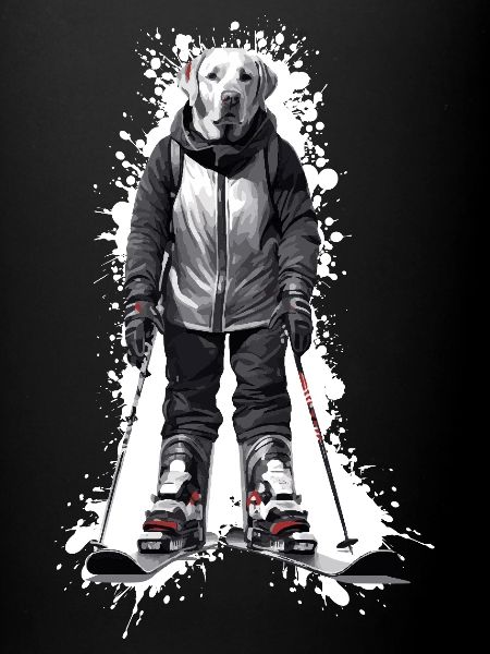 Labrador Chien Ski Ski