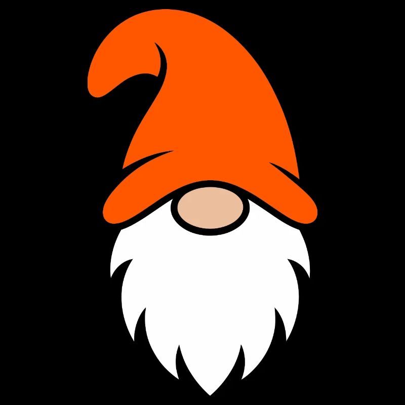 Orange Hut Gartenzwerg