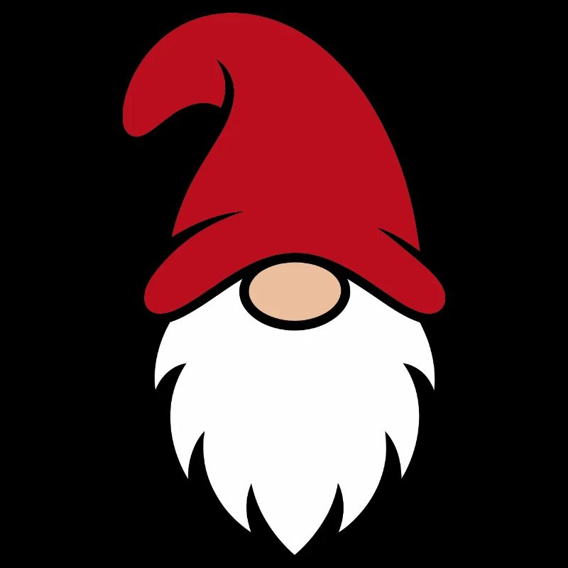 Gnome avec silhouette de chapeau rouge