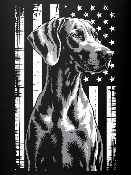 Patriotic Greyhound Portrait